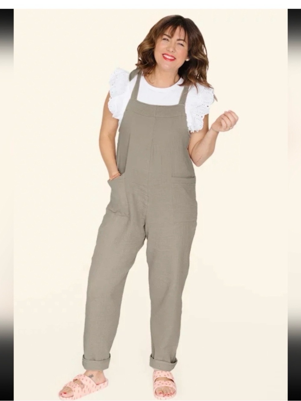 NWT | SMASH + TESS JILLIAN HARRIS JILLYALLS/COVERALLS 2XL SAGE GREEN LIGHTWEIGHT